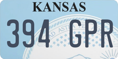 KS license plate 394GPR