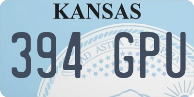 KS license plate 394GPU
