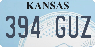 KS license plate 394GUZ
