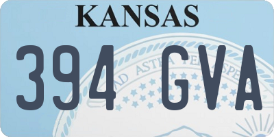 KS license plate 394GVA