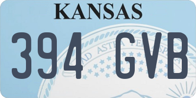 KS license plate 394GVB