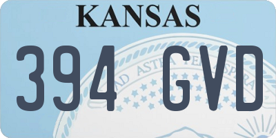 KS license plate 394GVD
