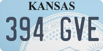 KS license plate 394GVE
