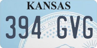 KS license plate 394GVG