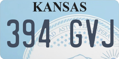 KS license plate 394GVJ