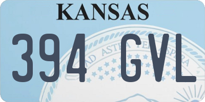KS license plate 394GVL