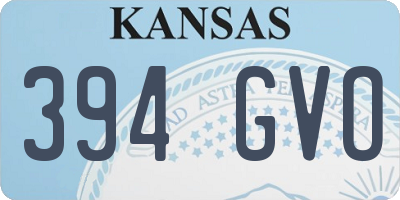 KS license plate 394GVO