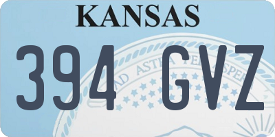KS license plate 394GVZ