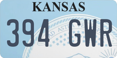 KS license plate 394GWR