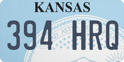KS license plate 394HRQ