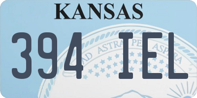 KS license plate 394IEL