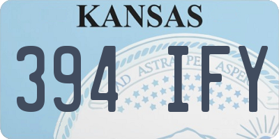KS license plate 394IFY