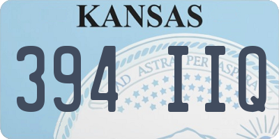 KS license plate 394IIQ