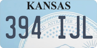 KS license plate 394IJL