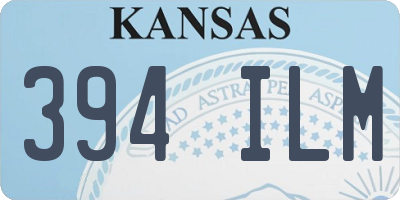 KS license plate 394ILM