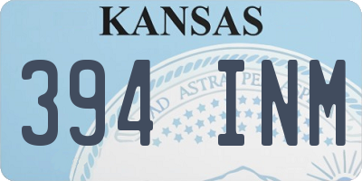 KS license plate 394INM