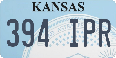 KS license plate 394IPR