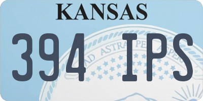 KS license plate 394IPS