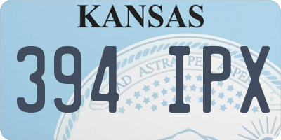 KS license plate 394IPX