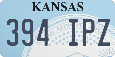 KS license plate 394IPZ