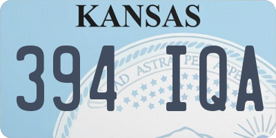 KS license plate 394IQA