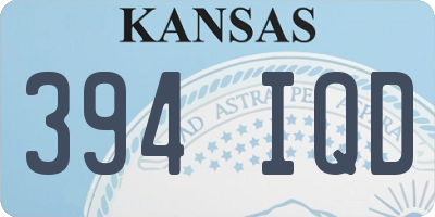 KS license plate 394IQD