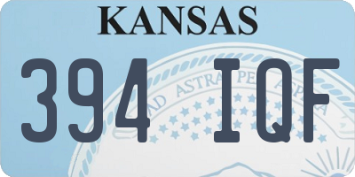 KS license plate 394IQF