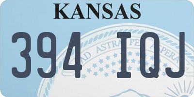 KS license plate 394IQJ