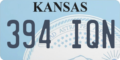 KS license plate 394IQN