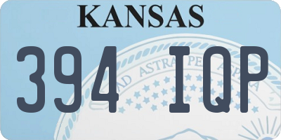 KS license plate 394IQP