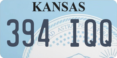 KS license plate 394IQQ