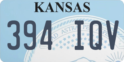 KS license plate 394IQV