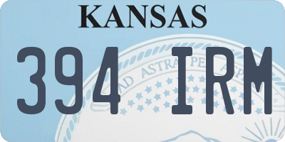 KS license plate 394IRM