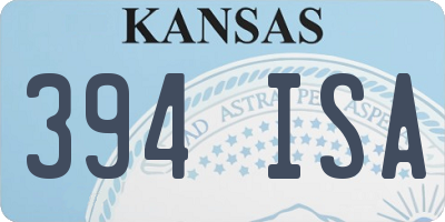 KS license plate 394ISA