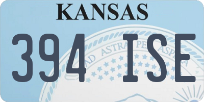KS license plate 394ISE