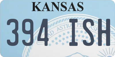 KS license plate 394ISH