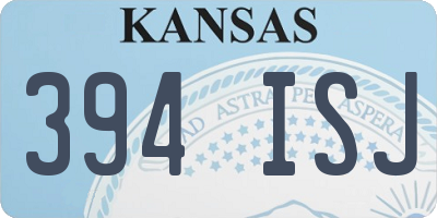 KS license plate 394ISJ