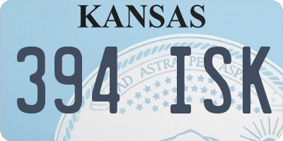 KS license plate 394ISK