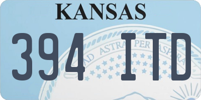 KS license plate 394ITD