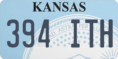 KS license plate 394ITH