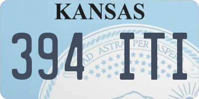 KS license plate 394ITI