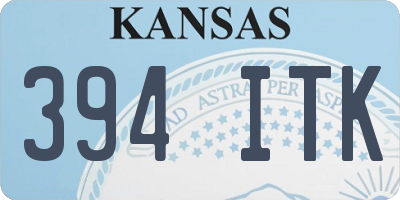 KS license plate 394ITK