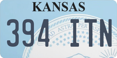 KS license plate 394ITN
