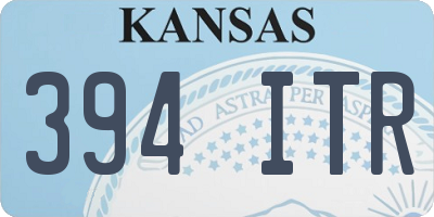 KS license plate 394ITR