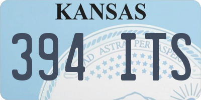 KS license plate 394ITS