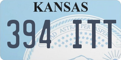 KS license plate 394ITT
