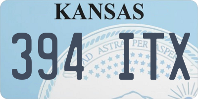 KS license plate 394ITX
