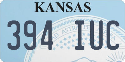 KS license plate 394IUC