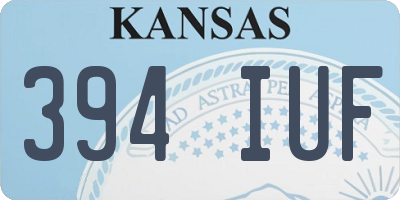 KS license plate 394IUF