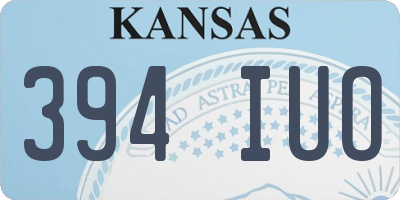 KS license plate 394IUO
